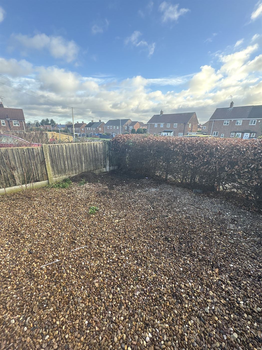 The same garden cleared, everything loaded and taken away